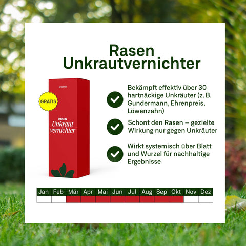 Herbst - Rasenset inkl. GRATIS Unkrautvernichter + PDF Ganzjahres - Pflegeplan - organtic.com - Rasen, Pflanzen, Interior und mehr