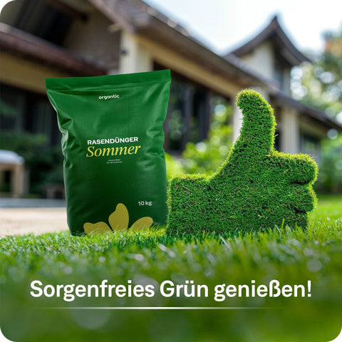 Sommerrasendünger - organtic.com - Rasen, Pflanzen, Interior und mehr