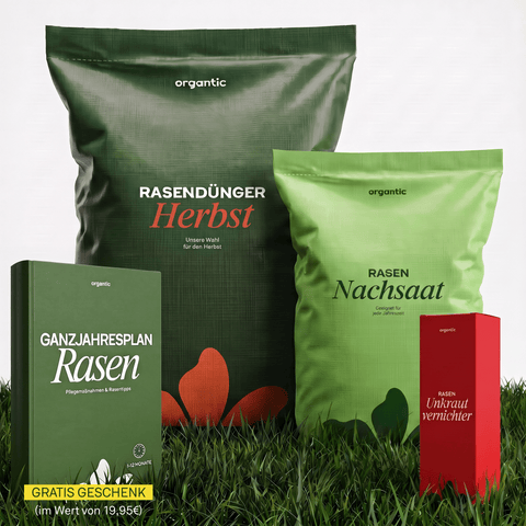 Unkraut-Stopp Set - Herbst inkl. Unkrautvernichter + GRATIS Ganzjahres-Pflegeplan - organtic.com - Rasen, Pflanzen, Interior und mehr